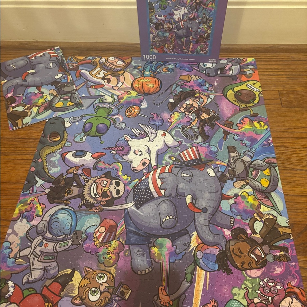 Fart-tastic Rainbow Universe 1000 Piece Jigsaw Puzzle COMPLETE
